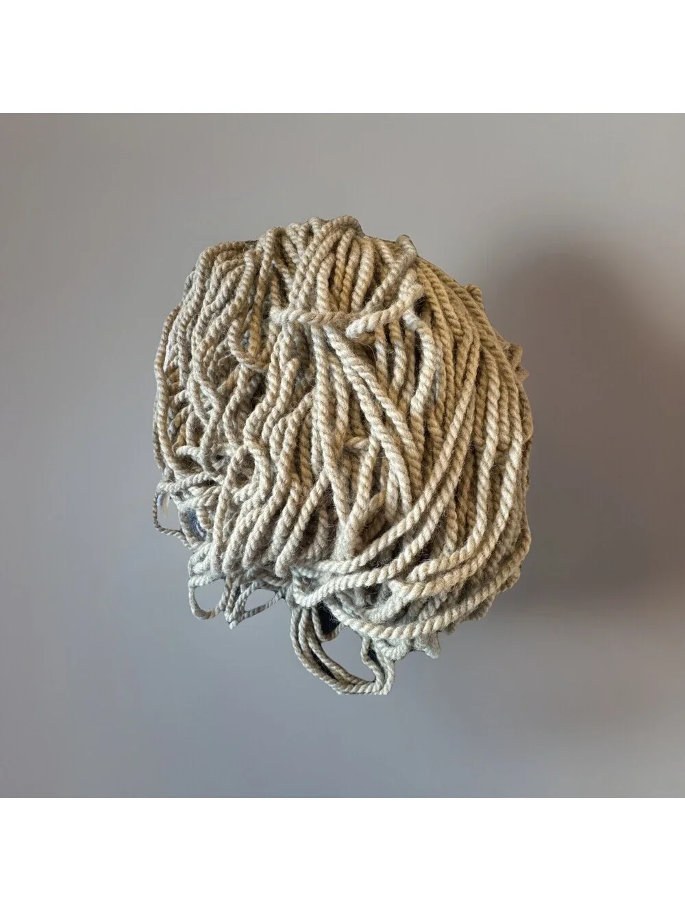 2.18 LBS Hand Dyed Hand Spun Chunky Wool Yarn Made In Maine  RARE HTF OOAK